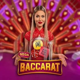 Mega Baccarat slot icon by Pragmatic Play, available at Magius Casino